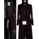 Fashion Gothic Punk Womens Streampunk Jacket Coat Hoodie Black Military Cosplay outfit