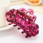 Fashion Hair Claws Hollow Translucent Gripper Floral Barrette for Women Female Acetate Crab Difference Size Plastic Hair Clip