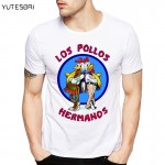 Fashion Los Pollos Hermanos T Shirt Men's Breaking Bad Chicken Brothers T-shirts Boys Casual Tee Tops Clothing for men