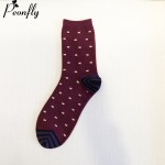 Fashion Mens Cotton Socks Colorful Jacquard Art Socks Hit Color Dot Long Happy Socks Men's Dress Sock 5pairs/lot