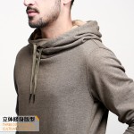 Fashion Mens Hoodies Brand Clothing Male Sweatshirts Man Black Khaki Solid Pullover Clothes Tracksuits Sportswear XL