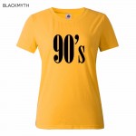 Fashion New 90's Print Cotton Funny For Female Casual White Top Tees Women Summer T shirts 