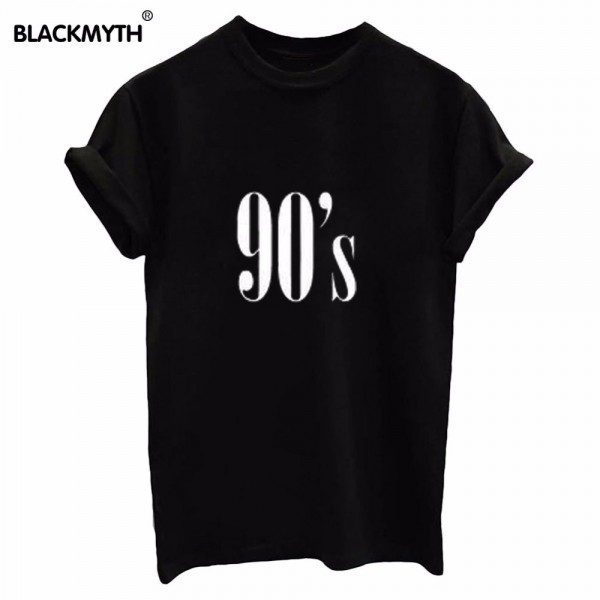 Fashion New 90's Print Cotton Funny For Female Casual White Top Tees Women Summer T shirts 