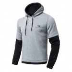 Fashion Spring Casual Hoodies Men Outside Splicing Tracksuit Cotton Fake Two Sweatshirts Male Full Sleeve Hip Hop Hoodies