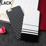 Fashion Stripe Cover For iphone 5S Case For iphone 5 5S 6 6S 6 Plus Hard White Black Blue Phone Cases Protect Coque Capa Fundas