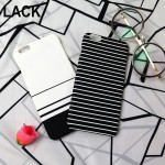 Fashion Stripe Cover For iphone 5S Case For iphone 5 5S 6 6S 6 Plus Hard White Black Blue Phone Cases Protect Coque Capa Fundas