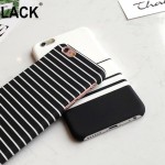 Fashion Stripe Cover For iphone 5S Case For iphone 5 5S 6 6S 6 Plus Hard White Black Blue Phone Cases Protect Coque Capa Fundas