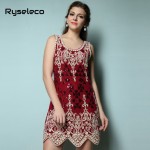 Female European High Fashion Sexy Sequins Dressed Women 2017 Summer Style Embroidery Floral Club Party Short Mini Dresses Black