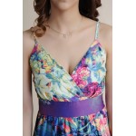 Female Summer Roupad de Meninas Saia Longa Femininas Vestidos Largos Praia Floral Print Sundresses Faldas Ropa Mujer