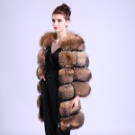 Female Winter Women's Noble Fur Coat Real Raccoon Dog Fur Series 90 CM Clothes Length Solid Support Customized Size DS1002-1