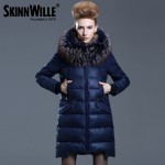 Female medium-long down coat european version of the thickening 2016 fashion straight loose luxury