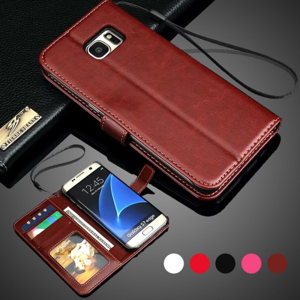 For Samsung Galaxy S7 Case Stand Wallet Strap Flip PU Leather Case For Samsung Galaxy S7 Edge S6 Edge S6 S5 Note 5 A5 2017 Case