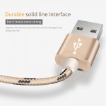 For iPhone 7 6 5 iOS 10 , Bastec Metal Plug Thread Braided Sync Data Charging Phone USB Cable for iPhone 7 6 5 4 4s iPad  Air 2 