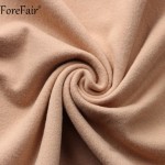 ForeFair Black Grey Khaki 2 Piece Set Sexy Bodycon Party Dresses Velvet Autumn Winter Warm Turtleneck Long Sleeve Women Dress