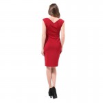 Free Shipping Plus Size Women Dress 2017 Summer Square Collar Red Black Casual Dress Knee-Length Sleeveless Dresses Vestidos