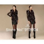 Free Shipping Women100% Genuine real natural Silver Fox Fur warm coat Vest Gilet Waistcoat vest