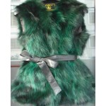 Free shipping real Fur Jackets Coats women's Genuine fox fur vest coat nature fox fur jacket customized big size