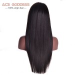 Full Lace Human Hair Wigs For Black Women Malaysian Straight Lace Frontal Wig 8"-30" 8A Full Lace Wigs Human Hair With Baby Hair