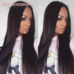 Full Lace Human Hair Wigs For Black Women Malaysian Straight Lace Frontal Wig 8"-30" 8A Full Lace Wigs Human Hair With Baby Hair