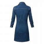 GCAROL Women New Arrival Single-Breasted Button Denim Dress Fashion Slim Jeans Dress Two Pockets Plus Size XL Sexy Dress