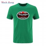 GREAT BRITAIN TRIUMPH MOTORCYCLE logo printing funny T-shirt 2017 Men Cotton Casual Short Sleeve fashion T Shirt