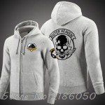 Game Metal Gear Solid Diamond Dogs Outer Heaven Logo Zip Up Print Super Warm Fleece Hoodie Coat Sweatshirt 