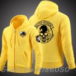 Game Metal Gear Solid Diamond Dogs Outer Heaven Logo Zip Up Print Super Warm Fleece Hoodie Coat Sweatshirt 