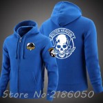 Game Metal Gear Solid Diamond Dogs Outer Heaven Logo Zip Up Print Super Warm Fleece Hoodie Coat Sweatshirt 