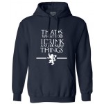 Game of Thrones sweatshirt men long sleeve 2017 autumn winter That's what I do I drink and I know things letter printing hoodies