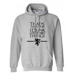 Game of Thrones sweatshirt men long sleeve 2017 autumn winter That's what I do I drink and I know things letter printing hoodies