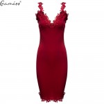 Gamiss Designer Women Summer Dress Sweetheart Neck Lace Slim Bodycon Party Clubwear Sexy Elegant Woman Mini Dress Female Vestido