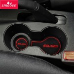 Gate slot pad  For Hyundai Solaris 2011-2015 Door Groove Mat Automotive interior Non-slip mats and dust mat