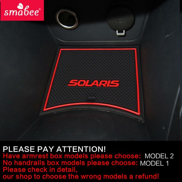 Gate slot pad  For Hyundai Solaris 2011-2015 Door Groove Mat Automotive interior Non-slip mats and dust mat