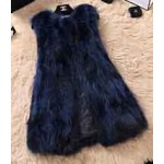 Genuine Fox Fur Vest Nature Women Fox Fur Gilet Factory Custom big size Wholesale Fur Waistcoat TFP872