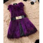 Genuine Fox Fur Vest Nature Women Fox Fur Gilet Factory Custom big size Wholesale Fur Waistcoat TFP872