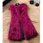 Genuine Fox Fur Vest Nature Women Fox Fur Gilet Factory Custom big size Wholesale Fur Waistcoat TFP872