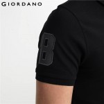 Giordano Men Polo Solid Stand Collar Short Sleeves Polos Lion Cotton Pique Tops Summer Mens Clothing Brand Camiseta