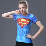 Girl's Super Heroes Women T Shirt Superman Batman Spiderman The Hulk Flash Tshirt Green Lantern Captain America Woman T-shirt