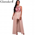 Glamaker embroidery floral chiffon summer dress Lace high waist women dress sleeveless Sexy party club long dress maxi vestidos