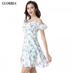 Glorria Women Colorful Flower Print Spaghetti Strap Dress Summer Casual Fashion Cute Party Fit and Flare Draped Dresses