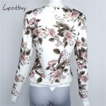 Goodbuy 2017 Spring  New Arrival Women Jacket Printed Floral Women Outwear Coat Chaquetas Mujer Zipper Casual Lady Coat Femme