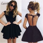 Goodbuy 2017 Summer Dress Women Party Dress Sexy Backless  Casual Straps Cross Dress Cotton Puls Size Dress Vestidos Robes 