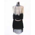 Great Gatsby 1920s Flapper Dress Summer Sleeveless Sheath Casual Party Vintage Dress With Beading and Fringe 