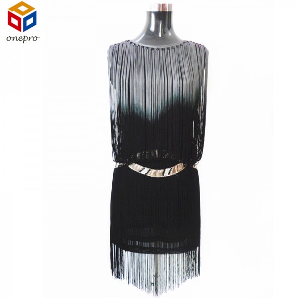 Great Gatsby 1920s Flapper Dress Summer Sleeveless Sheath Casual Party Vintage Dress With Beading and Fringe 