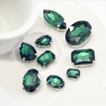 Green Zircon 8mm 8x13mm 10x14mm 13x18mm Same Colors Different Shape Evening Dress Decorations Sewing On Rhinestones