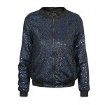 HDY Haoduoyi Autumn Fashion Women Blingbling sequined outwear coats casual Loose Bomber Jackets for wholesale and free shipping