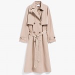 HDY Haoduoyi Solid Khaki Women Street Casual Coats Autumn Turn Down Collar Double Breasted Outwears Natural Loose Trench Coats