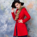 HEE GRAND 2017 Fur Puff Sleeve Wool Coat Mandarin Collar Medium Length Autumn Women Jacket Slim Sashes Veston Pour Femme WWN1062