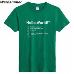 HELLO WORLD Geek Team T shirt Geek Mens Love Tees Boys Girls Programmer T-shirt Printed 100%cotton EU&U.S size O-neck Black Tops