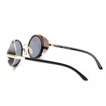 HINDFIELD Vintage Women Steampunk Sunglasses Brand Design Round Sun Glasses Goggles Men Unisex Retro Style Punk Oculos De Sol